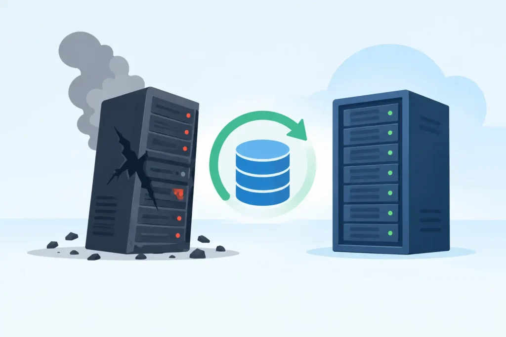 A Database Recovery Example From a Failed Server